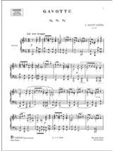 Gavotte - Piano - SAINT-SAËNS - Partition - Piano